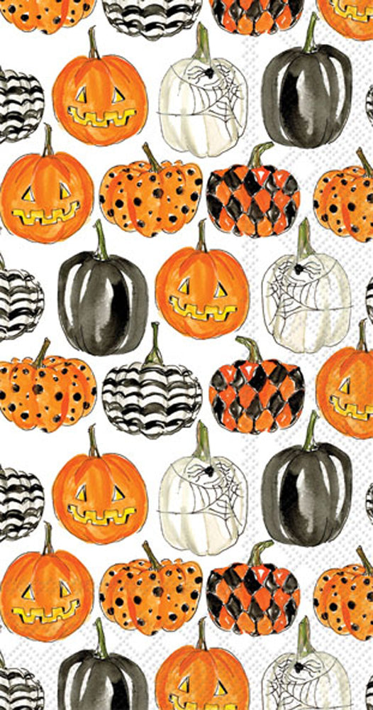 Toalla de invitados con estampado de calabaza