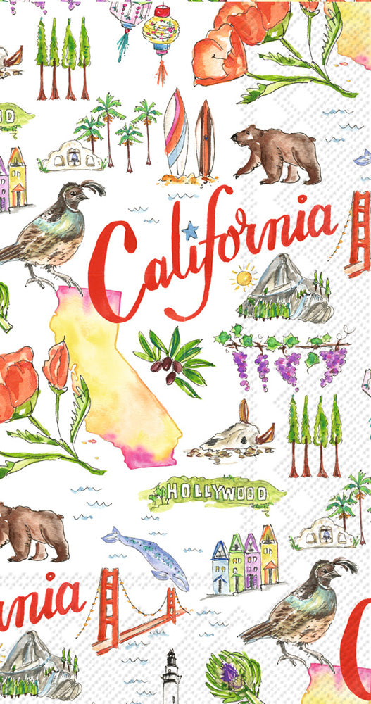 Toalla de invitados de la colección del estado de California