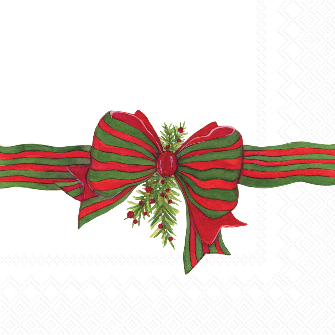 Bows and Holly Cocktail Napkin