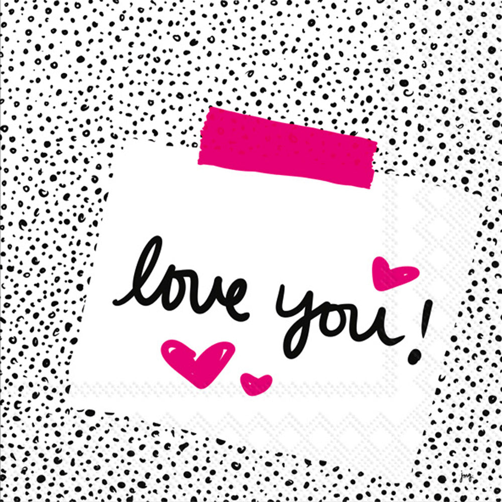 Servilleta de cóctel Love Note