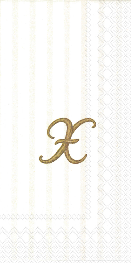 Toalla de invitados Stripes Again Monogram X Cream