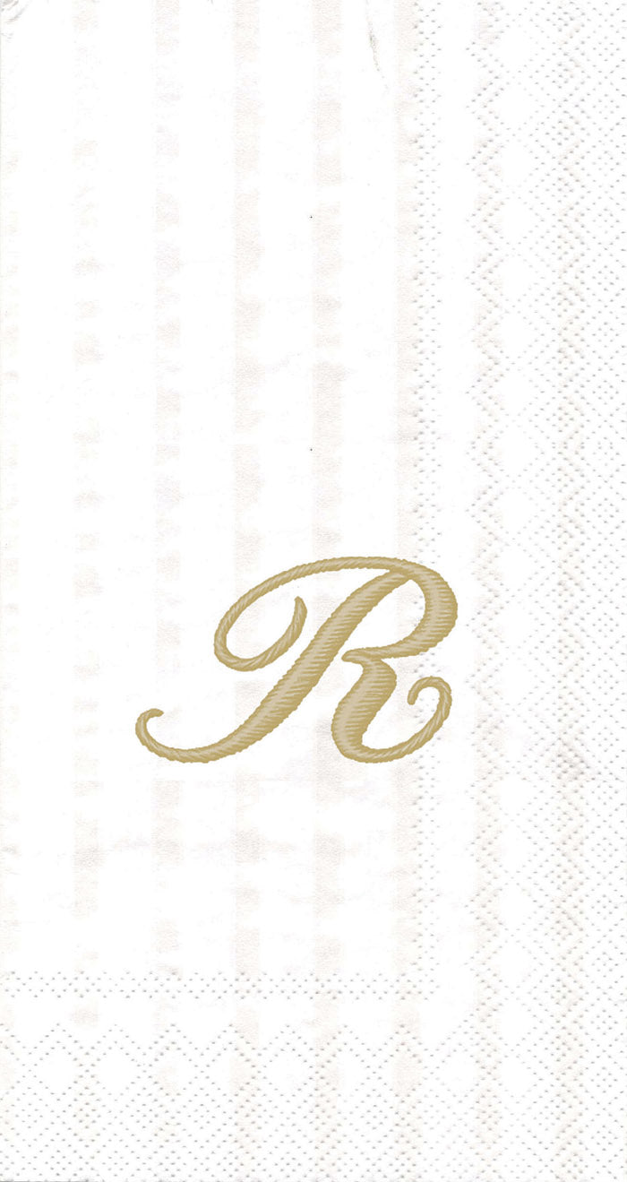 Toalla de invitados Stripes Again Monogram R Cream