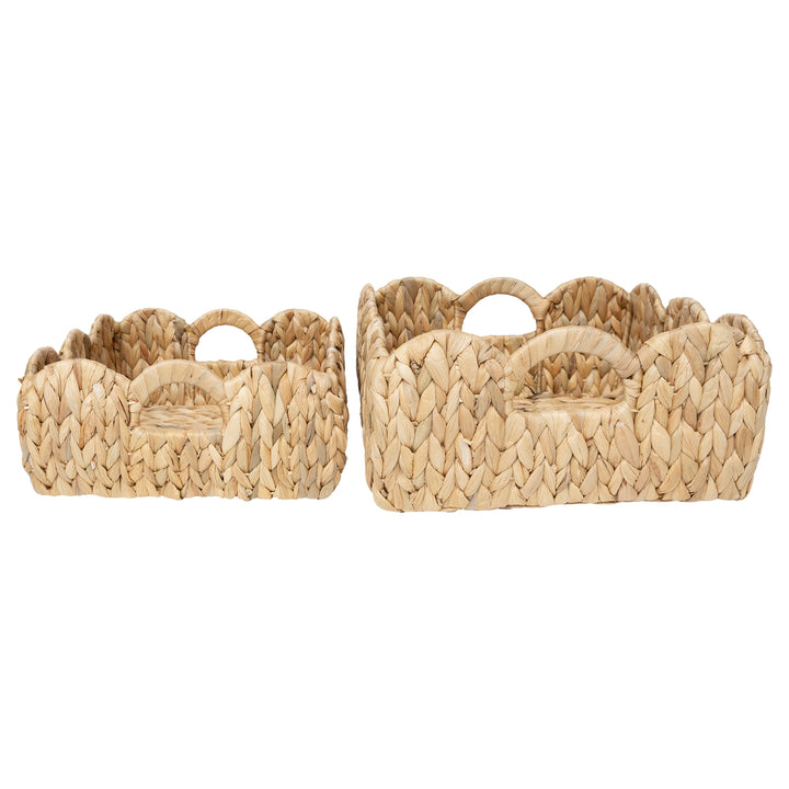 Water Hyacinth Square Baskets Set of 2