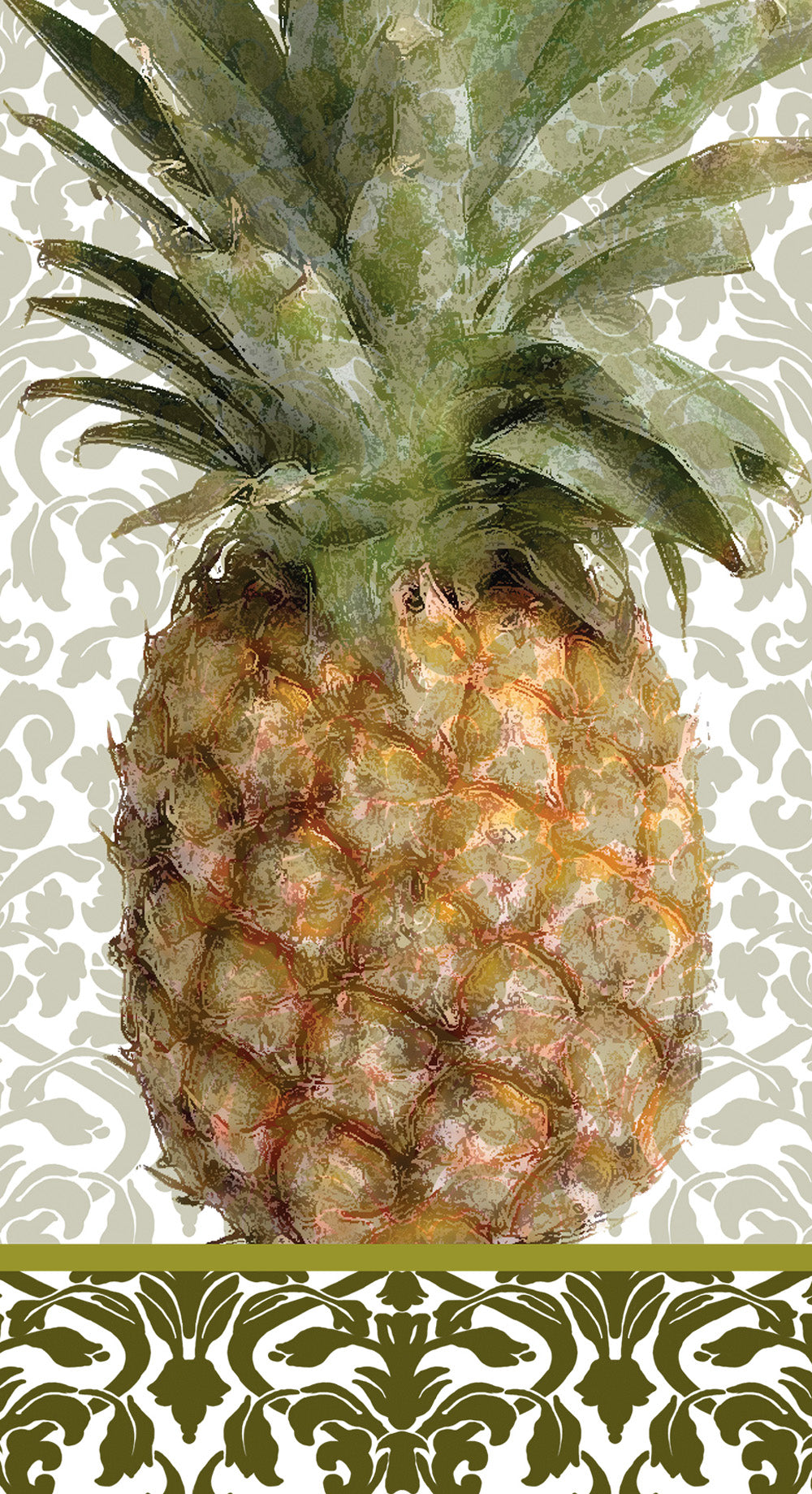 Toalla de invitados con piña exótica