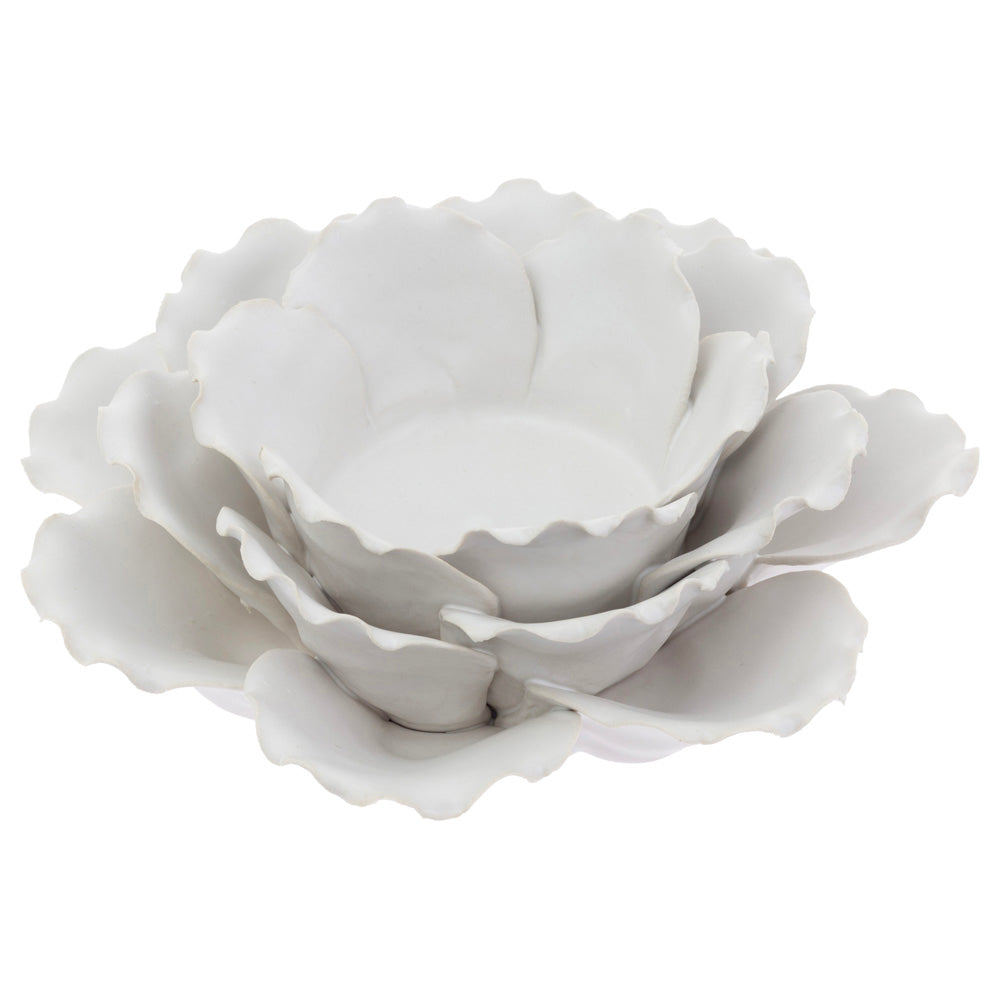 Portavelas de té con loto blanco