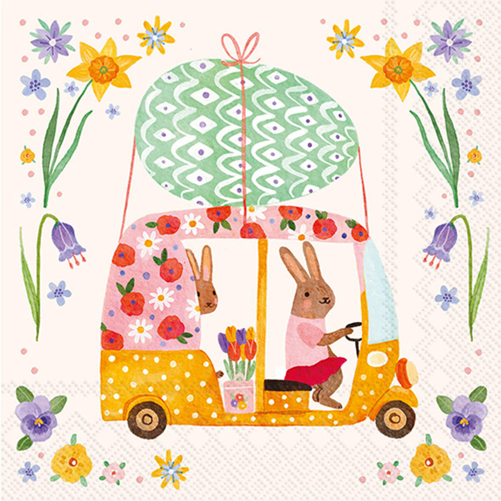 Servilleta de cóctel Tuk Tuk Bunnies