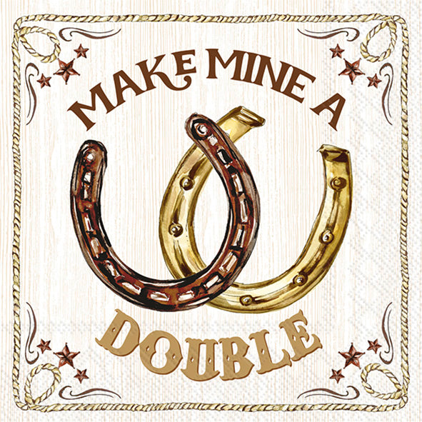 Servilleta de cóctel Western Horseshoes