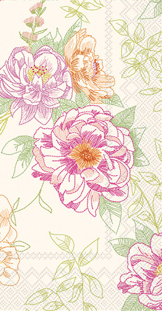 Toalla de invitados In Full Bloom rosa