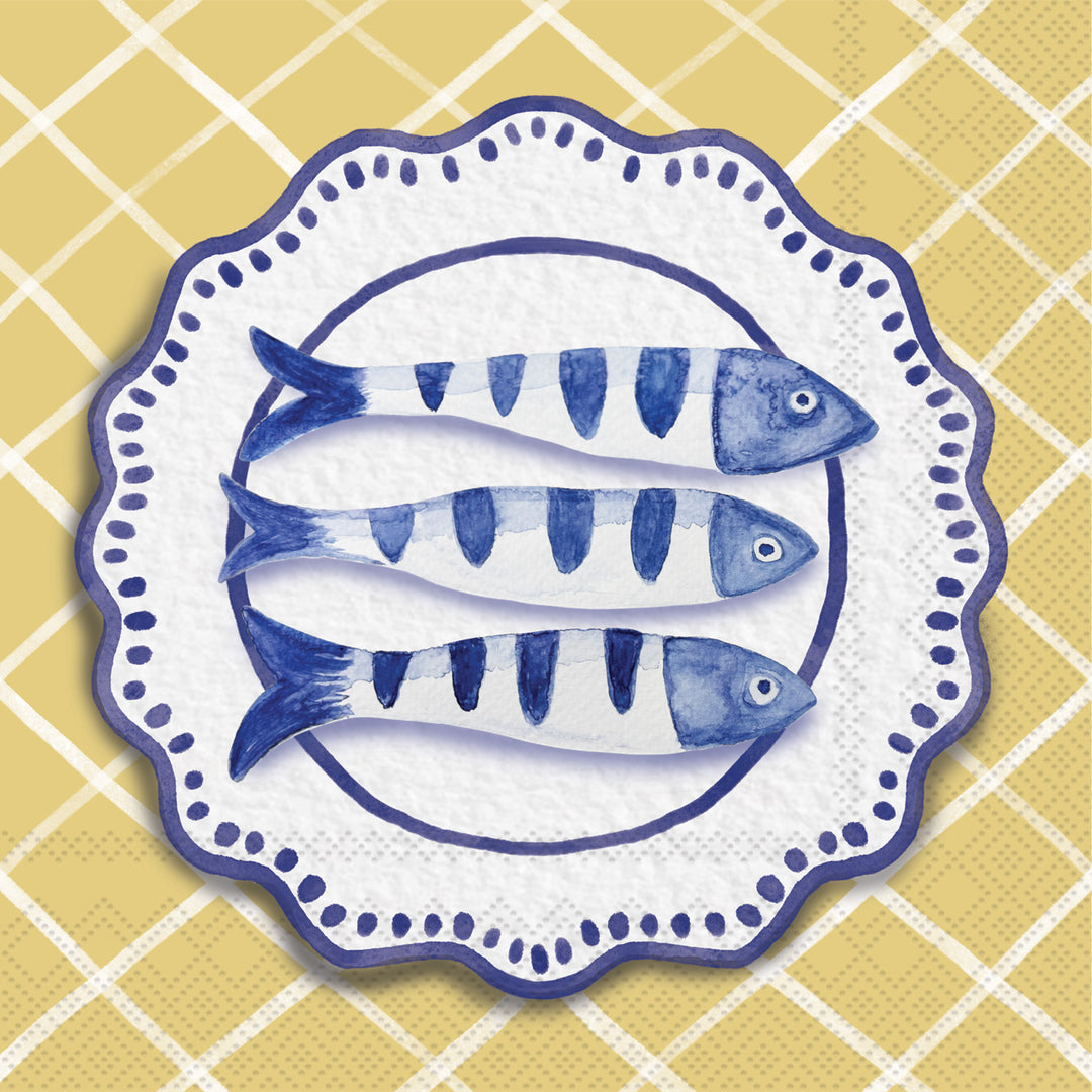 Amalfi Cucina Fish Cocktail Napkin
