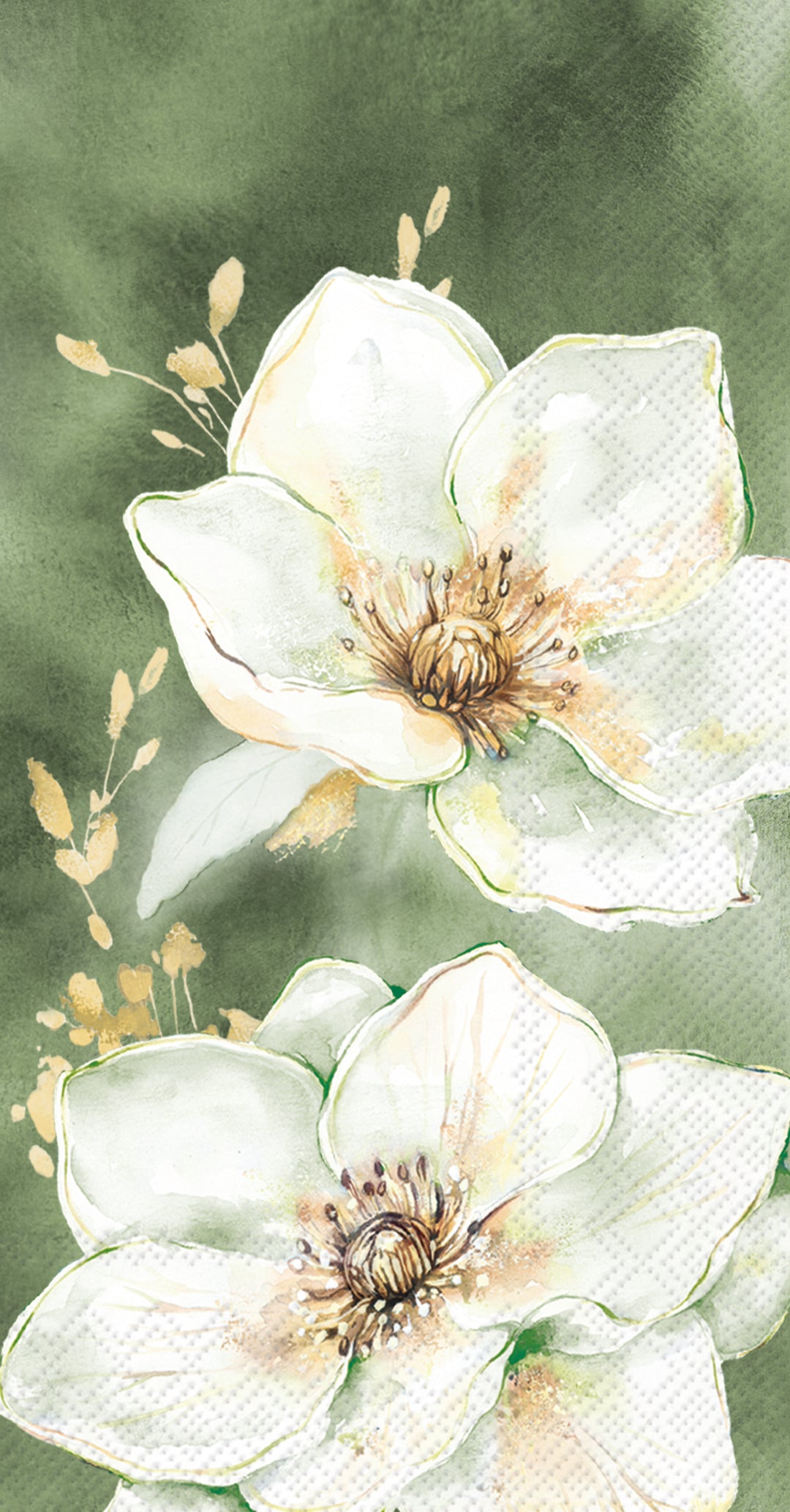 Golden Gala Green Guest Towel