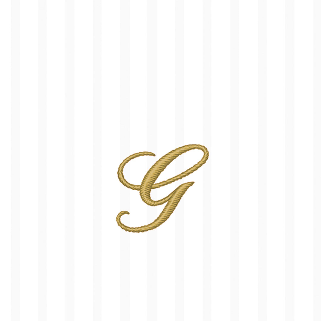 Servilleta de cóctel Stripes Again Monogram G Crema