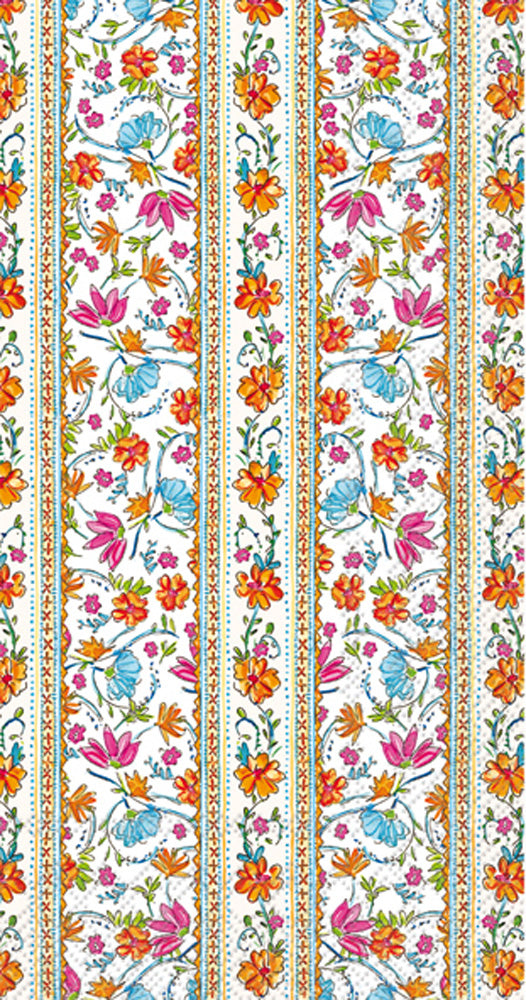 Toalla de invitados con estampado floral en bloques