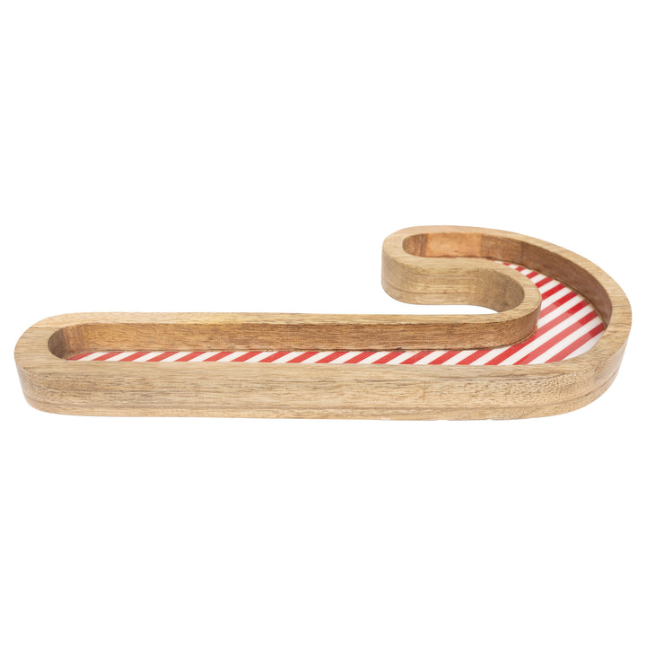 Candy Cane Wood Tray