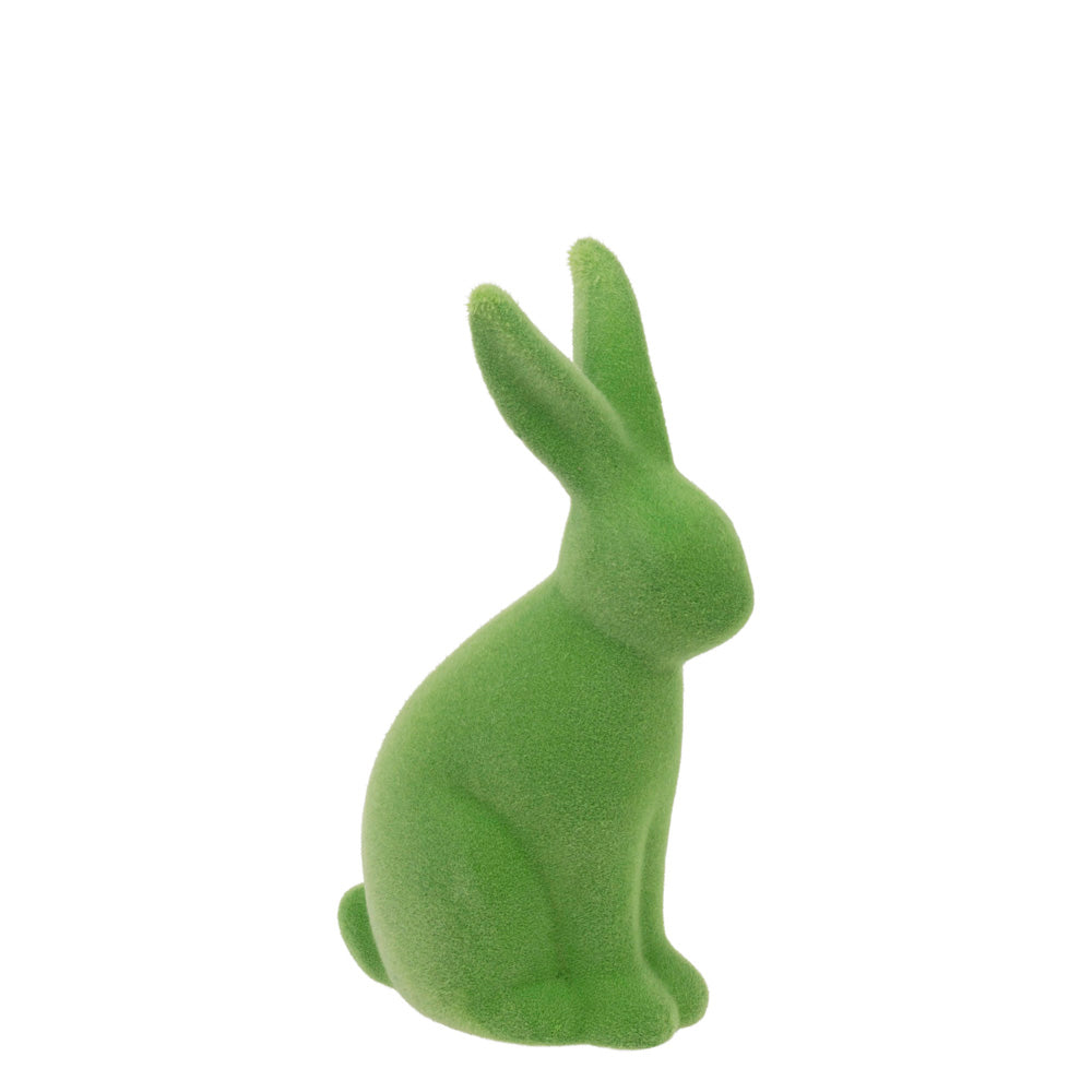 Conejito verde flocado pequeño