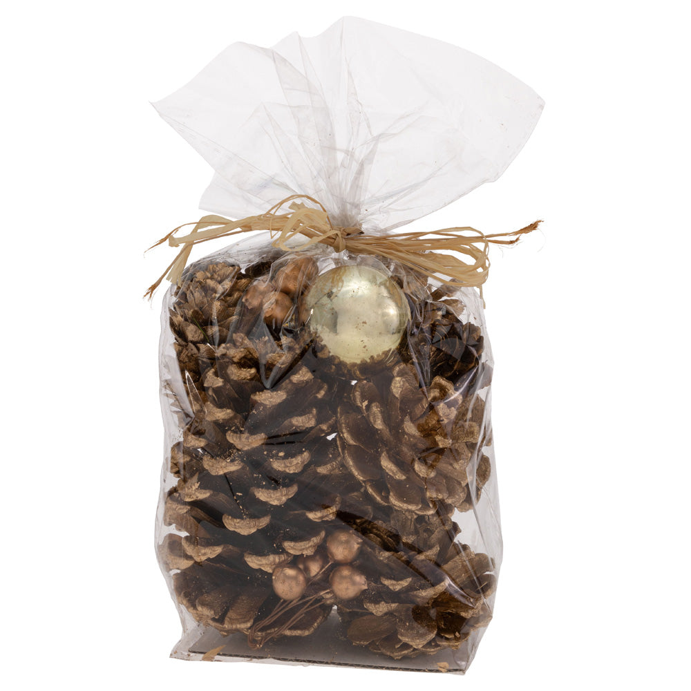 Bolsa para esparcir piñas doradas