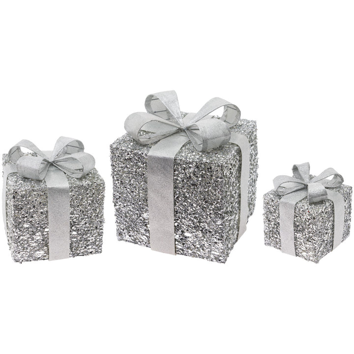 Set de regalo con purpurina plateada (juego de 3)