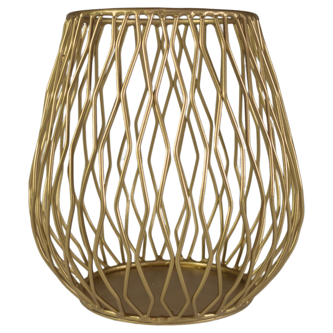 Modern Gold Geometric Vase Small