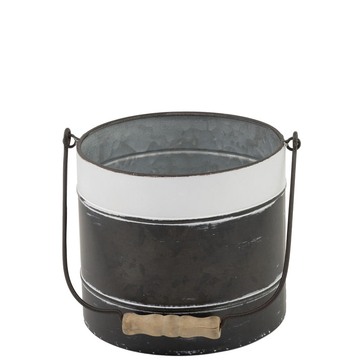 Cubos negros y blancos envejecidos (juego de 3)