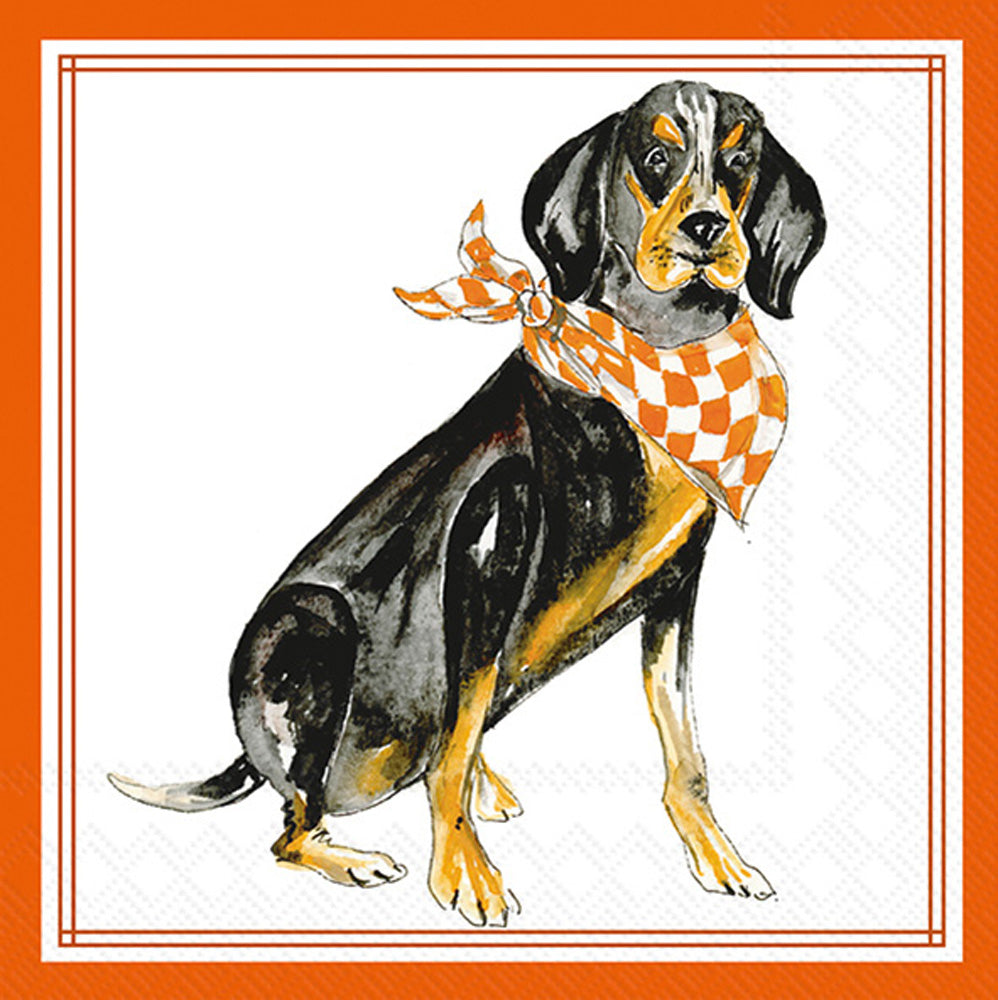 Servilleta de cóctel "Orgullo de la ciudad natal del perro de caza naranja"