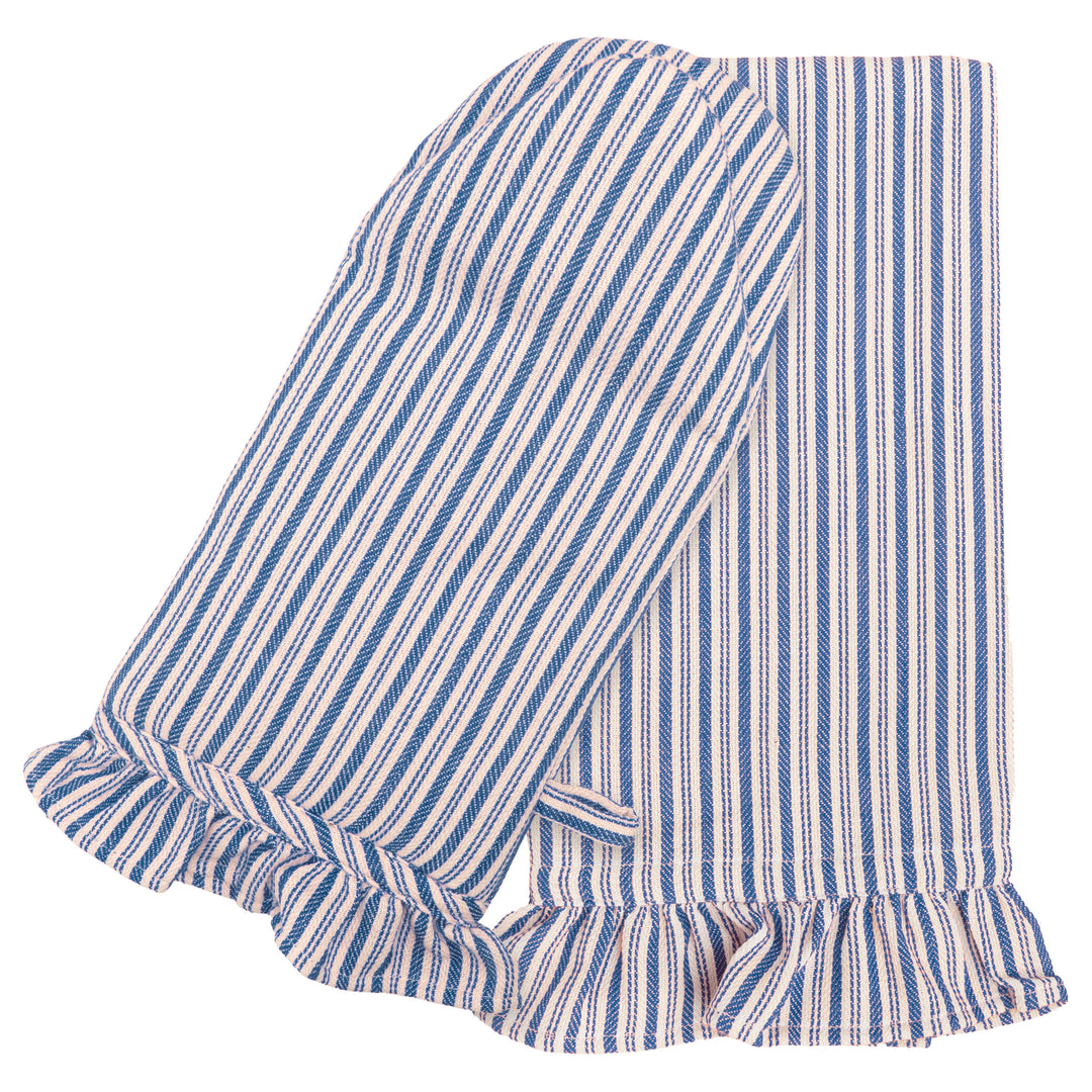 Blue Stripe Oven Mitt &amp; Tea Towel