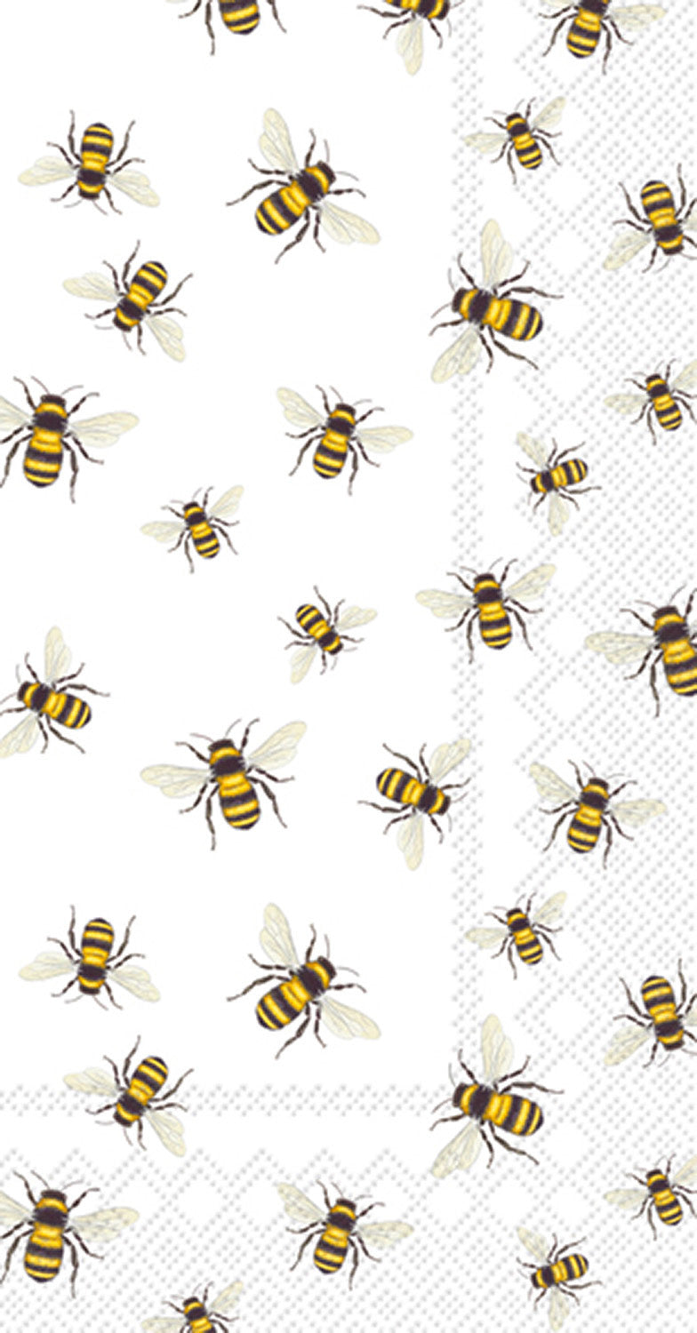 ¡Salva a las abejas! Toalla blanca para invitados