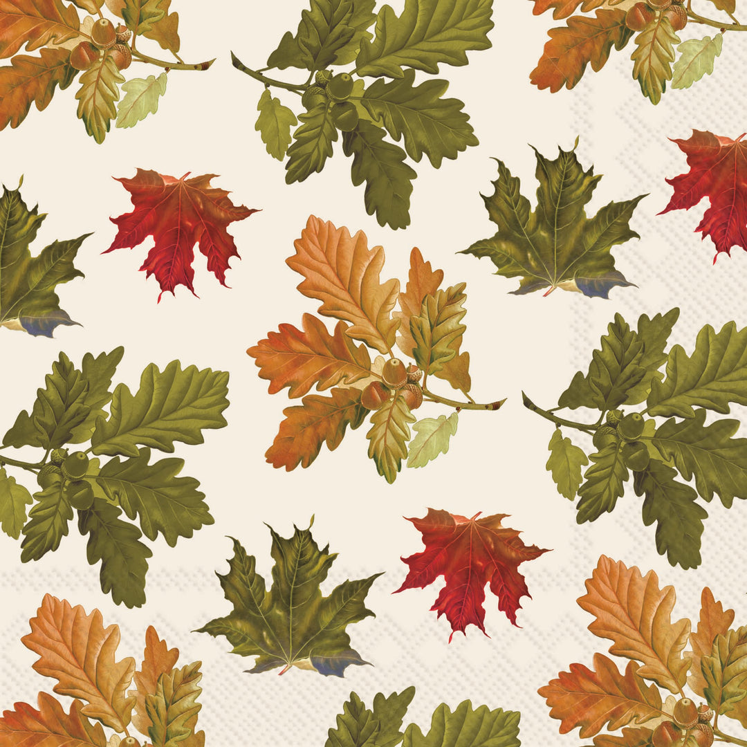 Earthtone Leaves Lunch Napkin