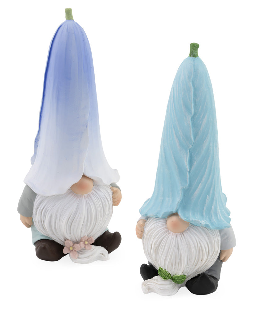 Gnomos con sombrero de pétalos de flores (juego de 2)