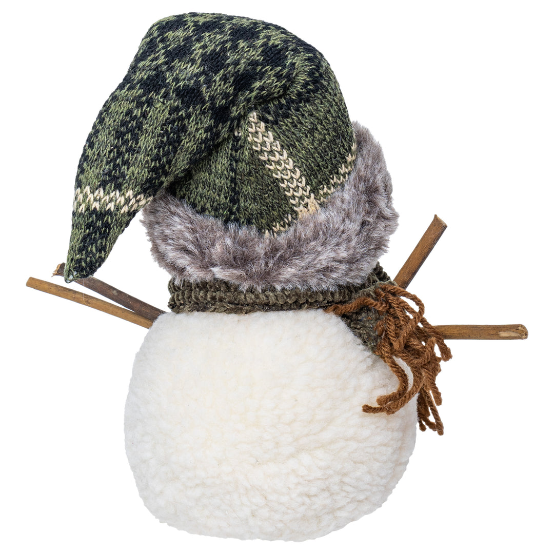 Sombrero pequeño a cuadros verde Fet Muñeco de nieve