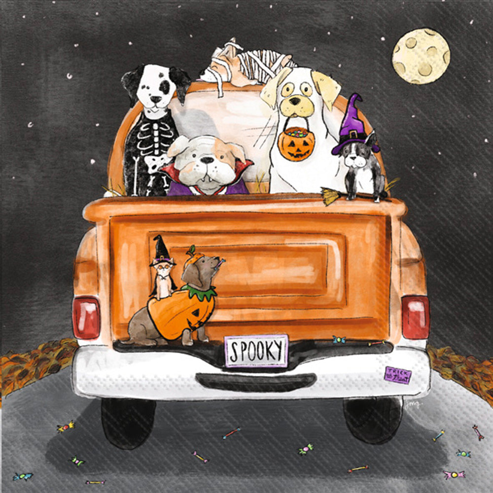 Servilleta de cóctel Spooky Pups