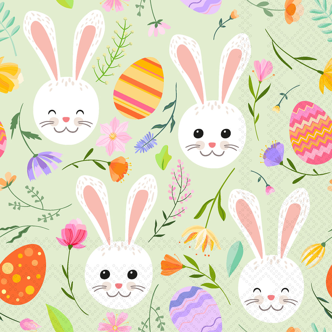 Bunny Glee Cocktail Napkin
