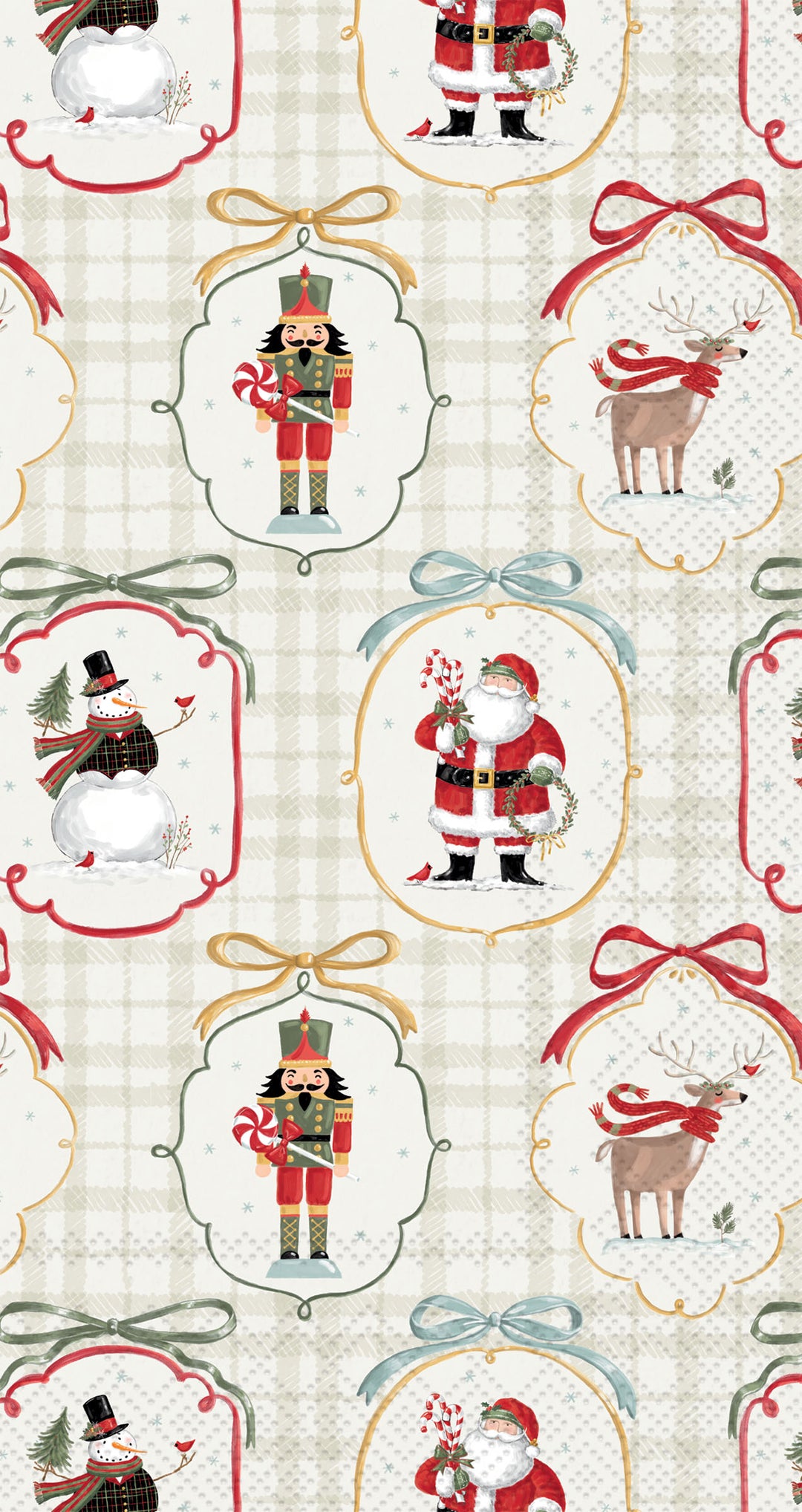Frosty Cameos Green Guest Towel