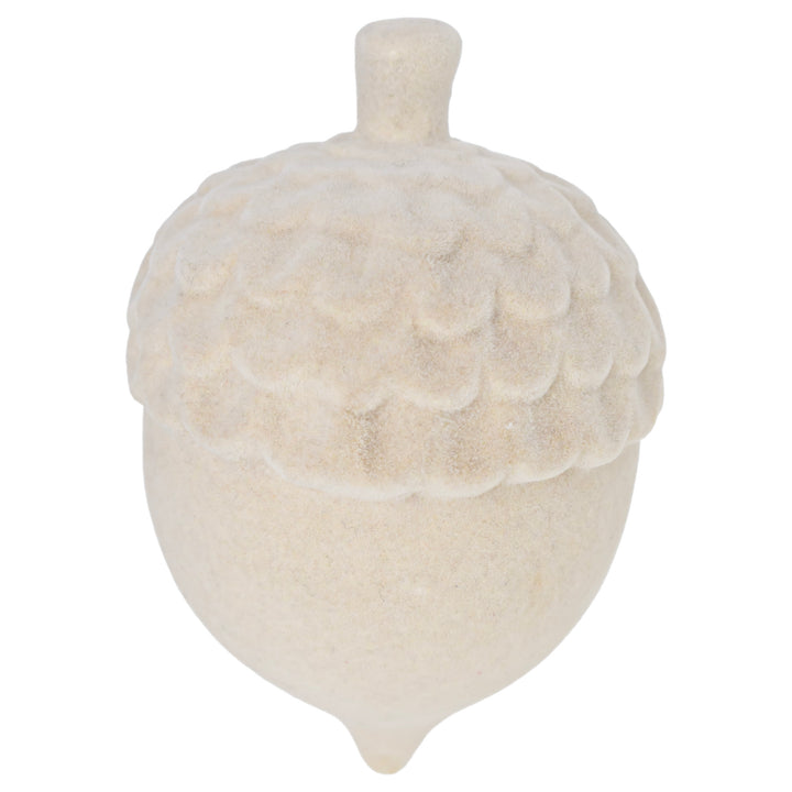 Cream Flocked Acorn