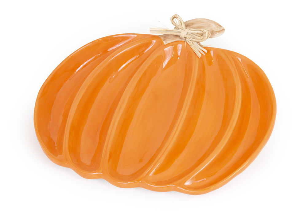 Plato de calabaza dividido
