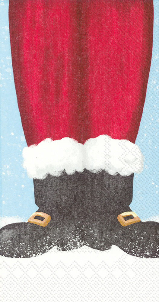 Toalla de invitados con botas de Papá Noel