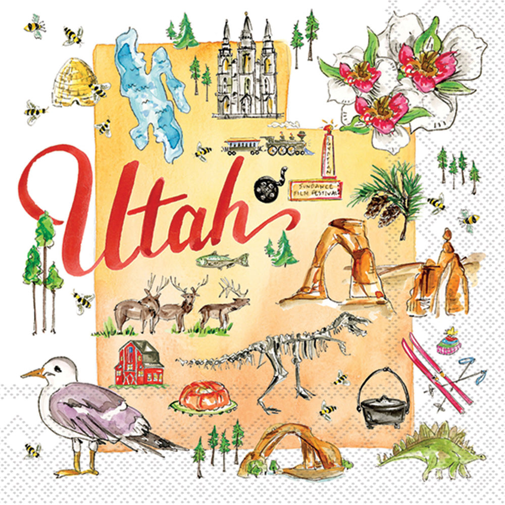 Servilleta de cóctel de la colección del estado de Utah