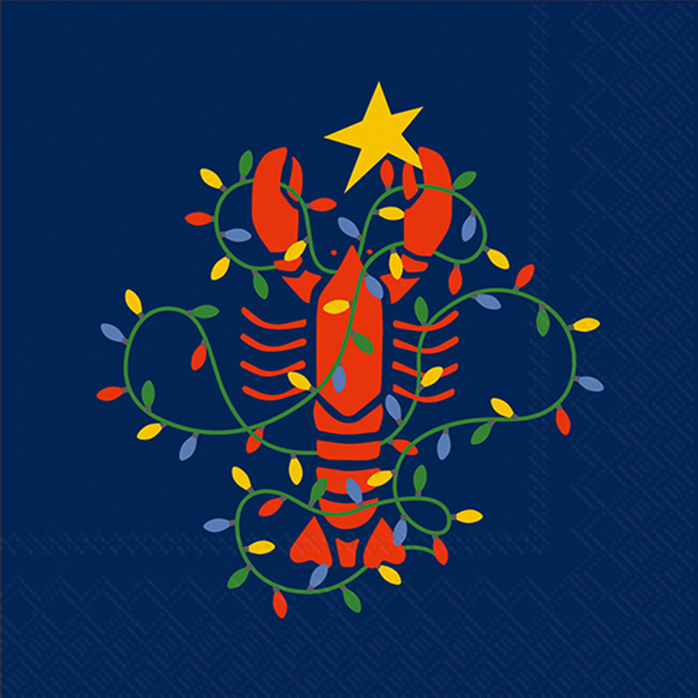 Lobster Lights Cocktail Napkin