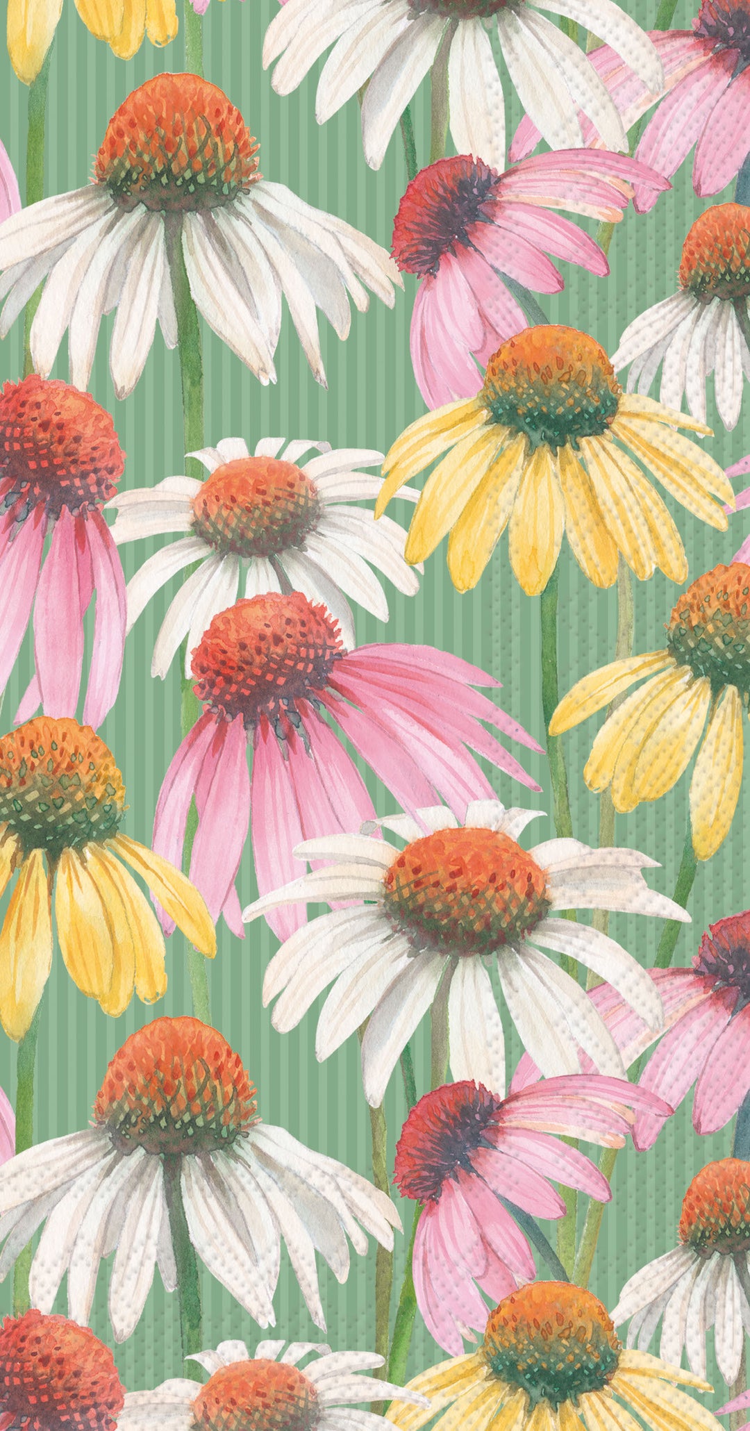 Pastel Garden Green Guest Towel