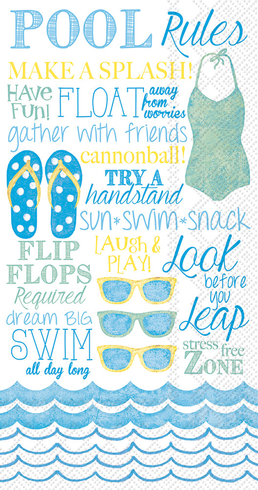 Reglas de la piscina Toalla para invitados