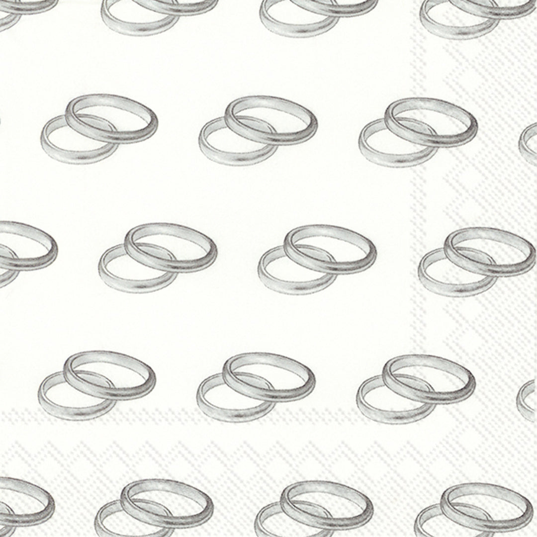 Servilletas de almuerzo Rings Silver