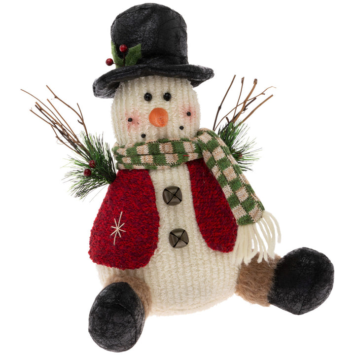 Sombrero negro de muñeco de nieve con brazo de Lou Twig