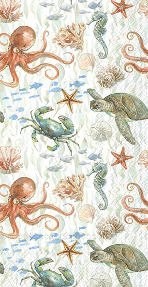 Toalla de invitados Under Sea Life