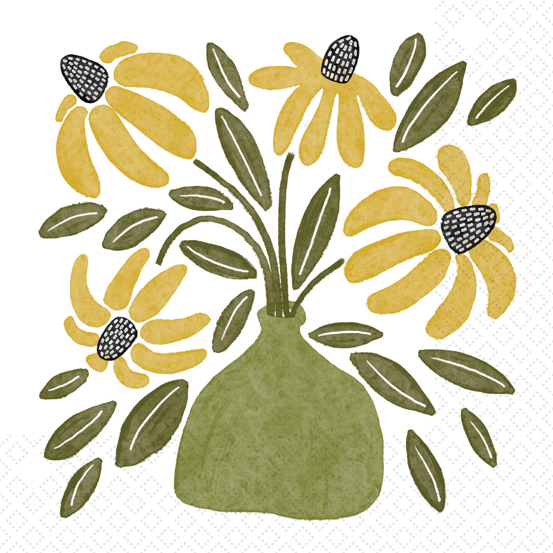 Amber Harvest Vase Cocktail Napkin