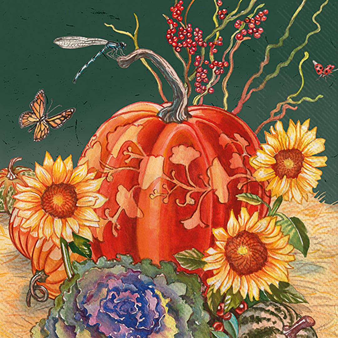 Pumpkins and Sunflowers Lunch Napkin