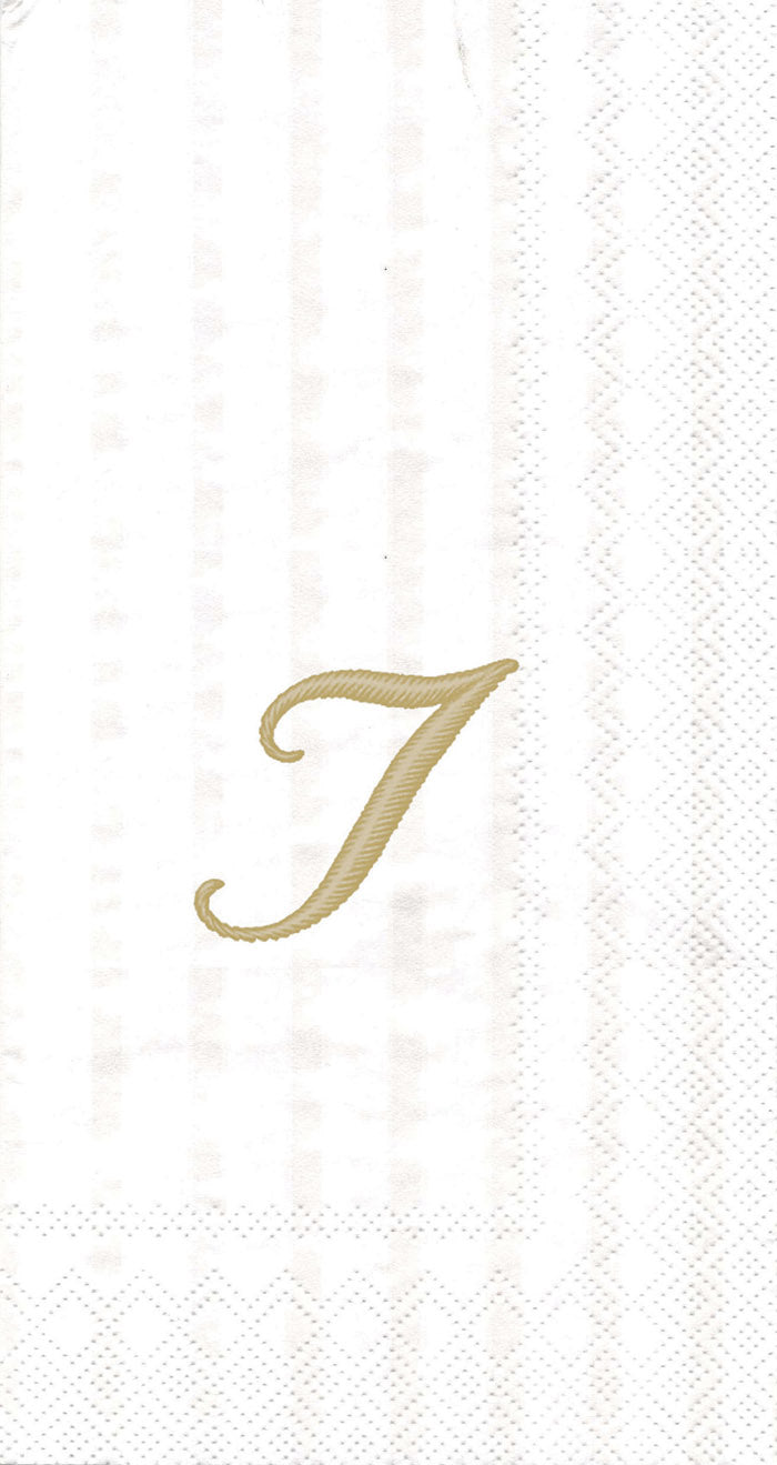 Toalla de invitados Stripes Again Monogram I Crema