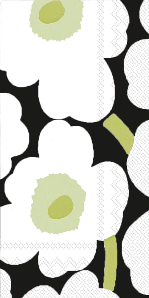 Toalla de invitados Unikko negra