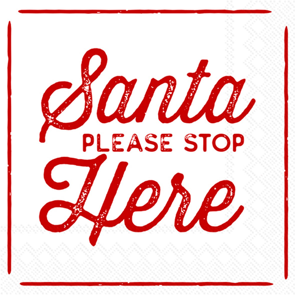 Servilleta de cóctel Santa Stop