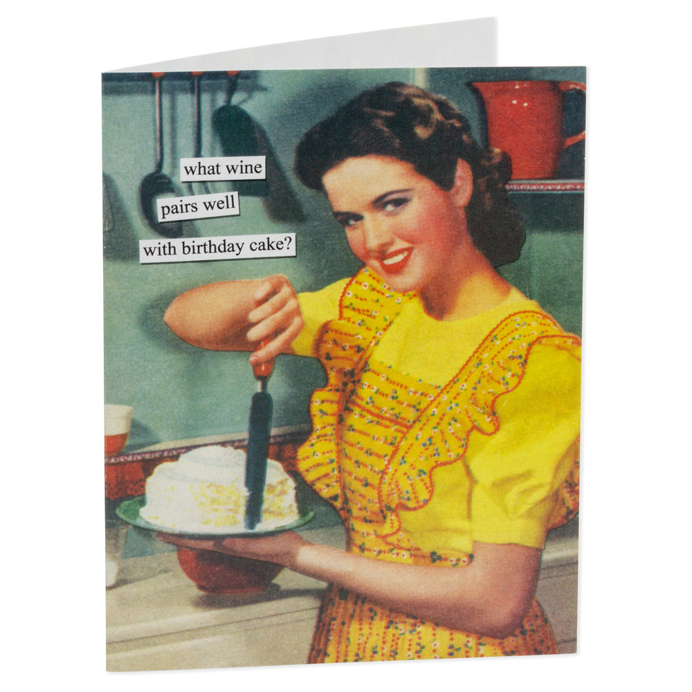 Tarjeta de cumpleaños de Anne Taintor Vino de cumpleaños