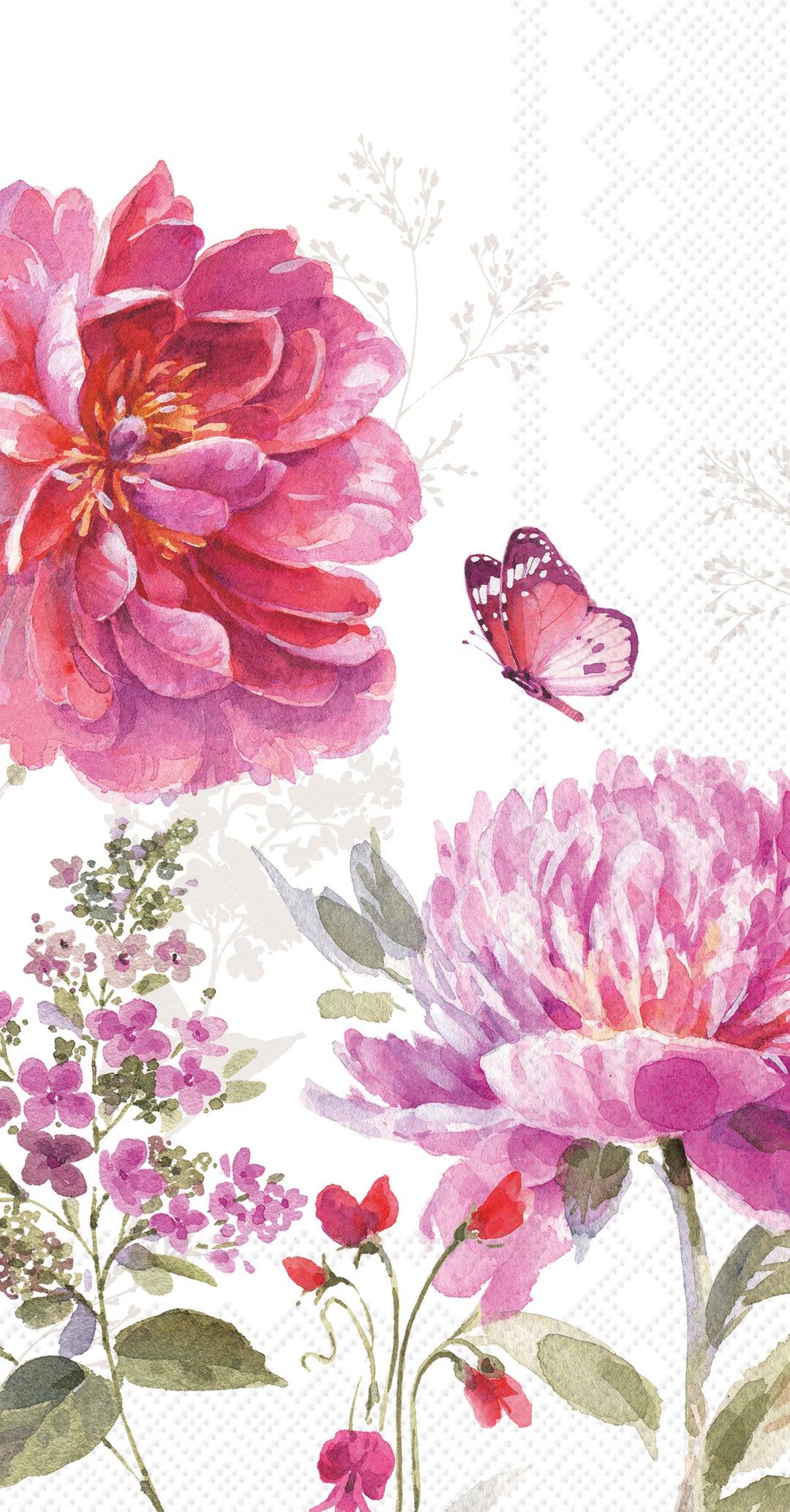 Toalla de invitados blanca Jardin Rose