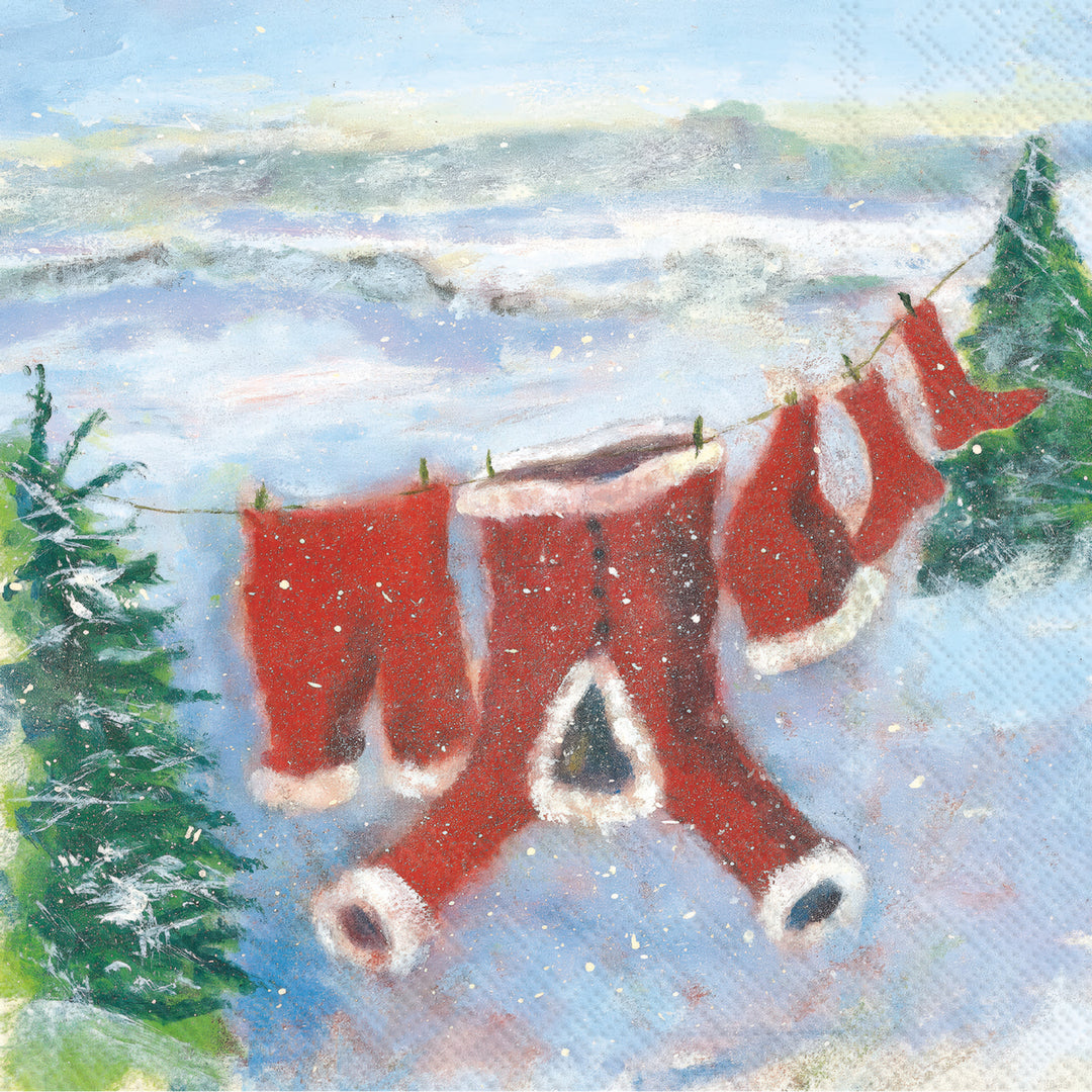 Santas Laundry Cocktail Napkin