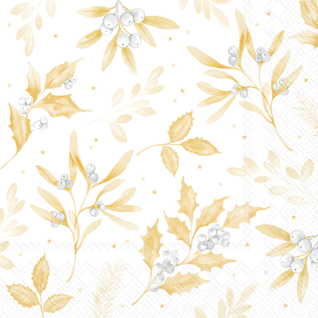 Branches Of Harmony White Gold Lunch Napkin
